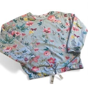 Deux Par Deux Floral Print Long Sleeve Shirt/Pullover - Size 7